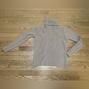 SAND - Copenhagen Pink Label Cream Cable Knit Turtleneck 100% Wool Sweater -Sz S
